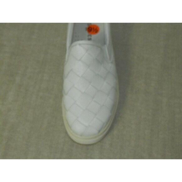J/Slides Slip-On Sneaker Leather White Woven Casual Comfort Shoes - Picture 7 of 10